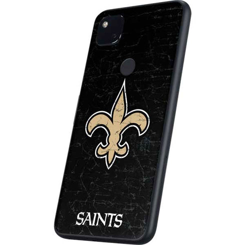 NFL New Orleans Saints Distressed Google Pixel 4a Skin